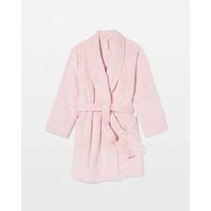 Soma Intimates Plush Short Robe Pretty Pink L/XL Cozy Loungewear Sleepwear NWT